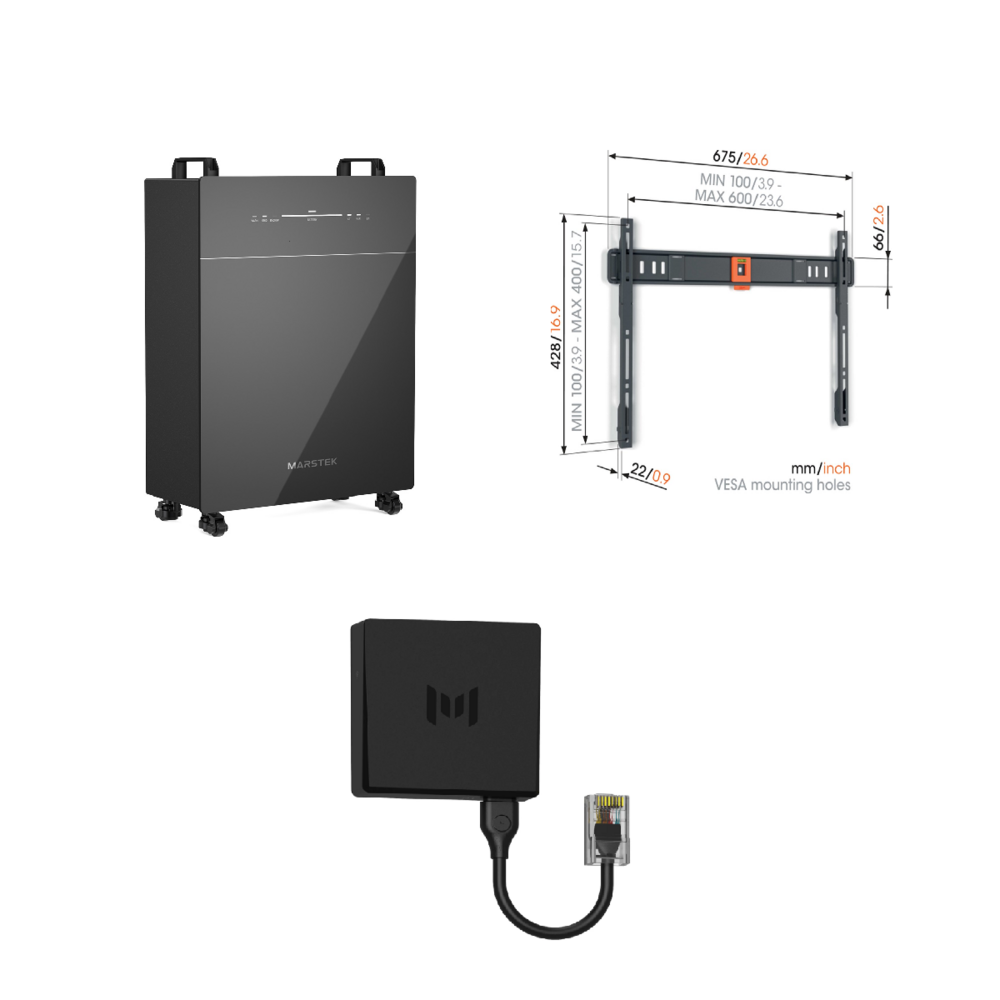 Marstek Venus 5,12kWh 2.0+ Energy Storage + P1 &amp; Wallmount