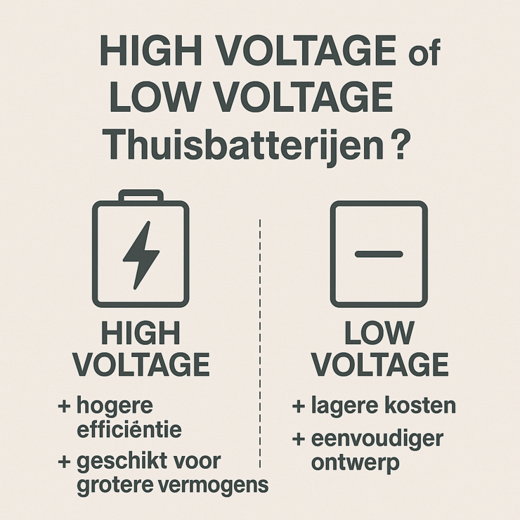 High Voltage of Low Voltage Thuisbatterijen!
